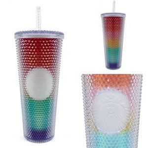 🌈Starbucks Venti Summer Pride ‘20 Studded Tumbler w Clear Lid. New! Rainbow